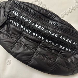DKNY Black Quilted Belt Bag